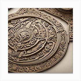 Carved Clock Canvas Print
