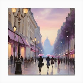 Paris At Dusk.3 1 Canvas Print