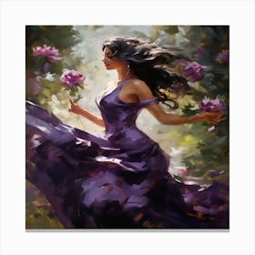 Beautiful Woman Dancing Canvas Print