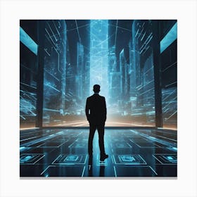 Futuristic Businessman 14 Canvas Print