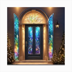 Christmas Door 64 Canvas Print