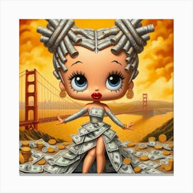 Money Doll Canvas Print