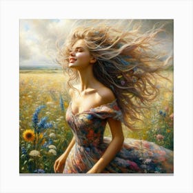 Wind In The Meadow Canvas Print