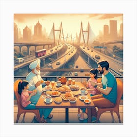 Breakfast In Mumbai Canvas Print