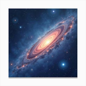 A Watercolor Cosmic Void Stretching Endlessly With Distant Galaxies Visible 1 Canvas Print