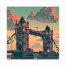 Tower Bridge At Sunset 2 Canvas Print