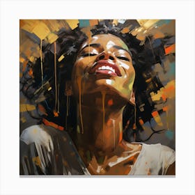 Woman Smiling Canvas Print