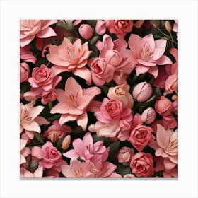 Pink Lilies Canvas Print