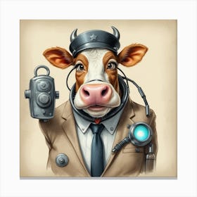 Doctor Cow 2 Canvas Print