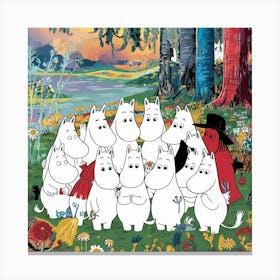 A Stunning Illustration Of The Moomin Characters G Jlolg0d7qtkxll 4wyix4w Rhlz8cdar Wwsbs457iqfg Canvas Print