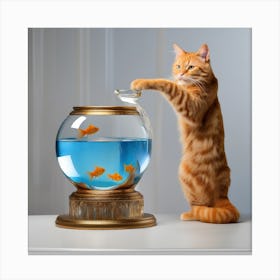 Goldfish In A Bowl 19 Canvas Print