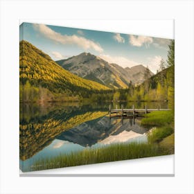 A Large Wall Art Of A Serene Landscape With A Calm 3rn 72gds12xfahzmfpnlg Ahnc8iintkakxz4jhb4ybw (1) Canvas Print