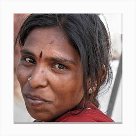 Portrait Of An Indian Woman Canvas Print