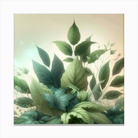 Ethereal Leaves Canvas Print