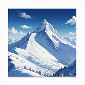 Snowy Mountains Canvas Print