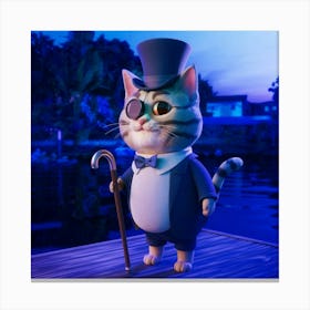 A 3d Render Of A Cat Wearing A Top Hat A Nsh4lolytrwduhr4edwc6g S8lssjejth6ugumvqfqr5a Stampe su tela