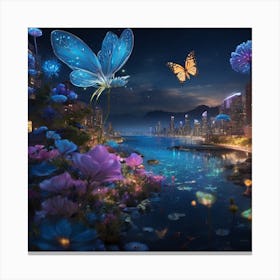 Fluttering Butterflies Canvas Print