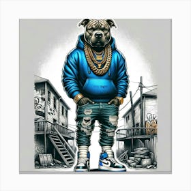 Hip Hop Dog Canvas Print