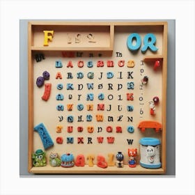 Alphabet Board Canvas Print