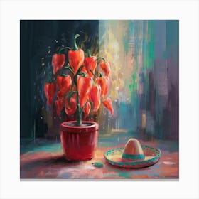 Mexican Peppers 3 Canvas Print