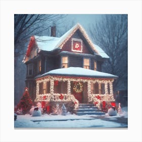 Christmas House 93 Canvas Print