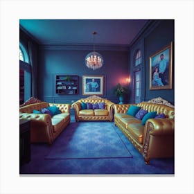 Gold Living Room Canvas Print