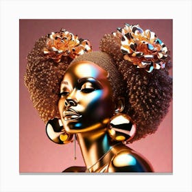 Golden Ebony Queen Canvas Print