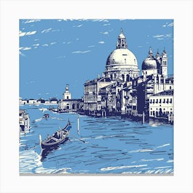 A Venice With Grand Canal Hand Drawn Sketch Illu 1720474740 3 Canvas Print