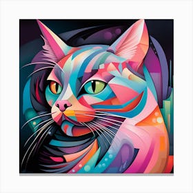 Colorful Cat 2 Canvas Print
