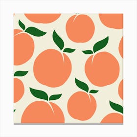 Peaches Square Canvas Print