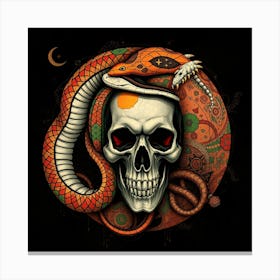 Skull And Snake 2 Canvas Print