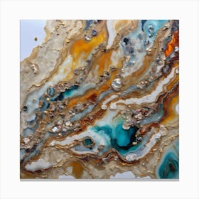 Abstract Painting tumbling gems Canvas Print