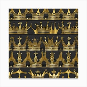 Gold Crowns Canvas Print