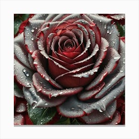 Rose In The Rain Canvas Print