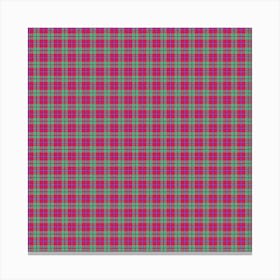 Pink And Green Plaid 2 Canvas Print