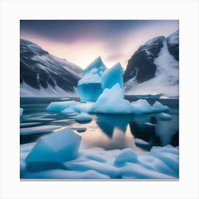 ICE BERGS Canvas Print