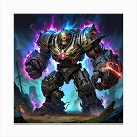 Giant Robot In League Of Legends Canvas Print