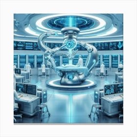 Futuristic Laboratory Canvas Print