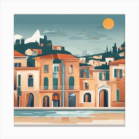 Greece City Canvas Print