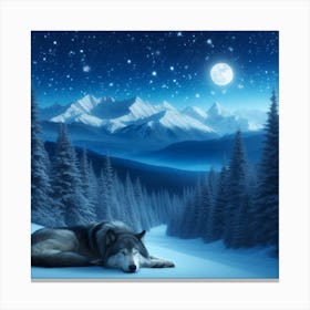 Grey wolf Canvas Print