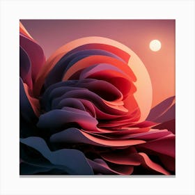 Abstract Roses Canvas Print