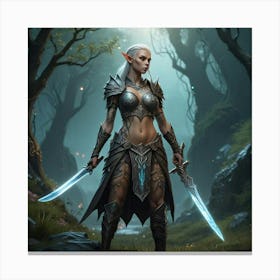 Elf In The Forest 1 Canvas Print