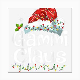 Gammi Claus Christmas Family Group Matching Pjs Xmas Light Canvas Print