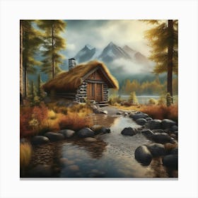 Cabin In The Woods 14 Canvas Print