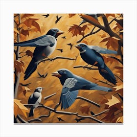 Birds In Flight 3 Canvas Print