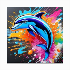 Dolphin Painting 2 Canvas Print