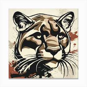 Illustration grunge Puma 3 Canvas Print