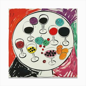 Wine Lunch Matisse Style 3 Canvas Print