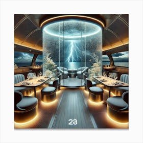 A Futuristic Dining Pod Named Storm Dining Pods Canvas Print