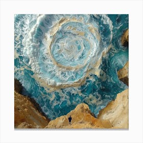 Spiral Ocean Wave Canvas Print